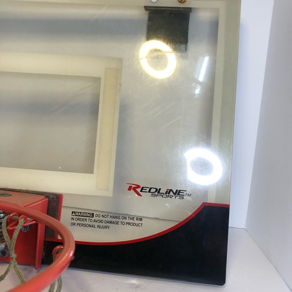 Redline Sports Indoor Mini Basketball Hoop. Metal Rim. 18” Backboard - Picture 2 of 7